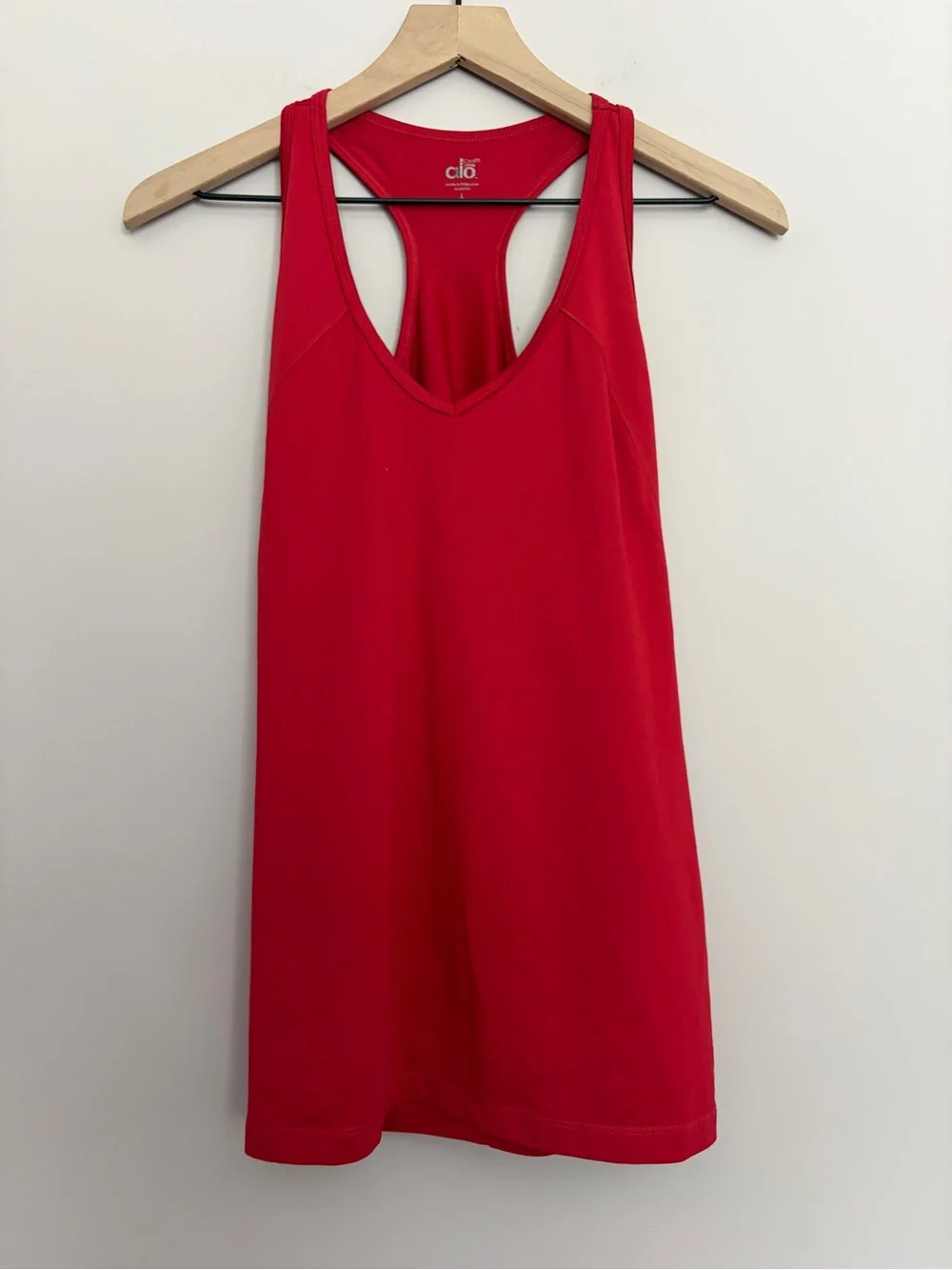 Alo Coolfit Red Racerback Tank Top Large